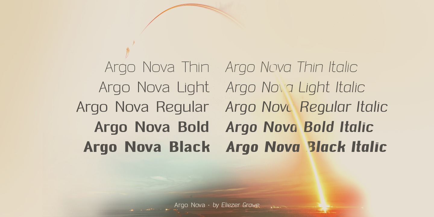 Przykład czcionki Argo Nova Regular